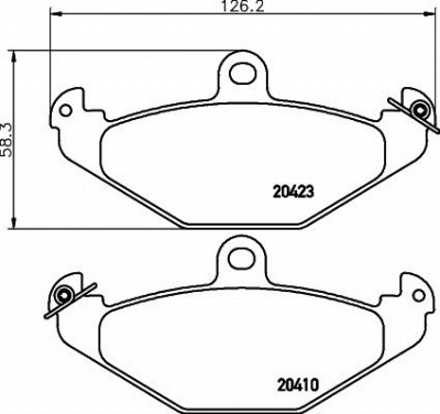 HELLA PAGID 8db355019191 -  Комплект тормозных колодок, дисковый тормоз
